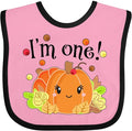 inktastic I'm One- Pumpkin Birthday Autumn Baby Bib by Inktastic