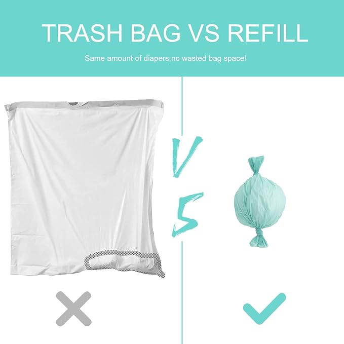 Diaper Pail Liner Refills Bags Compatible - Image 5