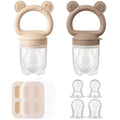 2 Pack Silicone Baby Fruit Feeder by POIKSHARK