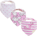 Baby Dribble Bib, Toddler Bandana Bib 3 Packs Super Absorbent Cotton Feeding by JZLPIN