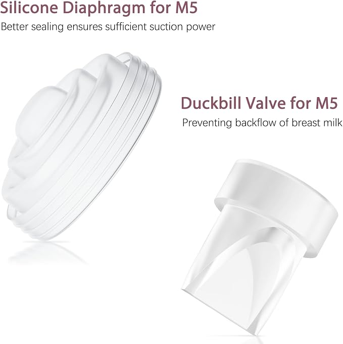 6 Pack Replacement Parts for Momcozy M5 Breast Pump, Replace to Mom Cozy M5 - Image 5
