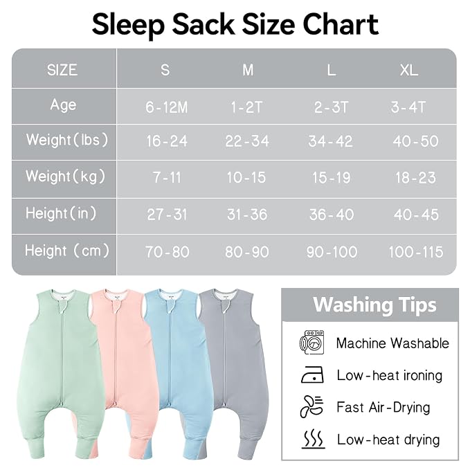 Rayon Made From Bamboo Sleep Sack 3t-4t 0.5 Tog Ultra Soft Summer Toddler Sleep - Image 7