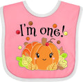inktastic I'm One- Pumpkin Birthday Autumn Baby Bib by Inktastic