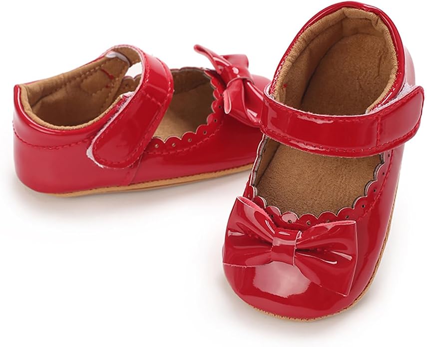 COSANKIM Baby Girls Mary Jane Flats Shoes Anti-Slip Rubber Sole Infant Toddler - Image 3