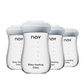 Glass Breastmilk Storage Bottles, 8oz Wide Neck Breast Milk Containers by yanyoyo