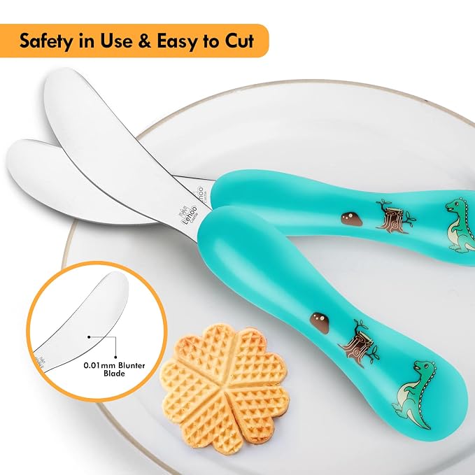 Lehoo Castle 6 Pieces Toddler Utensils, Kids Silverware - Image 3