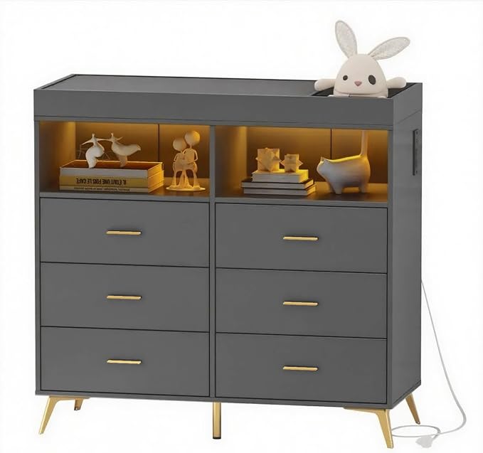 Changing Table Dresser with Drawers, Baby Dresser with Changing Table Top - Image 8