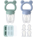 2 Pack Silicone Baby Fruit Feeder by POIKSHARK