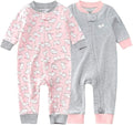 Teach Leanbh Baby 2-Pack Footless Pajamas Cotton Long Sleeve Printing 2 Way by TeachLeanbh