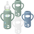 3 Pack Silicone Sleeves for Dr. Brown's Glass Baby Bottles by BUSOHA