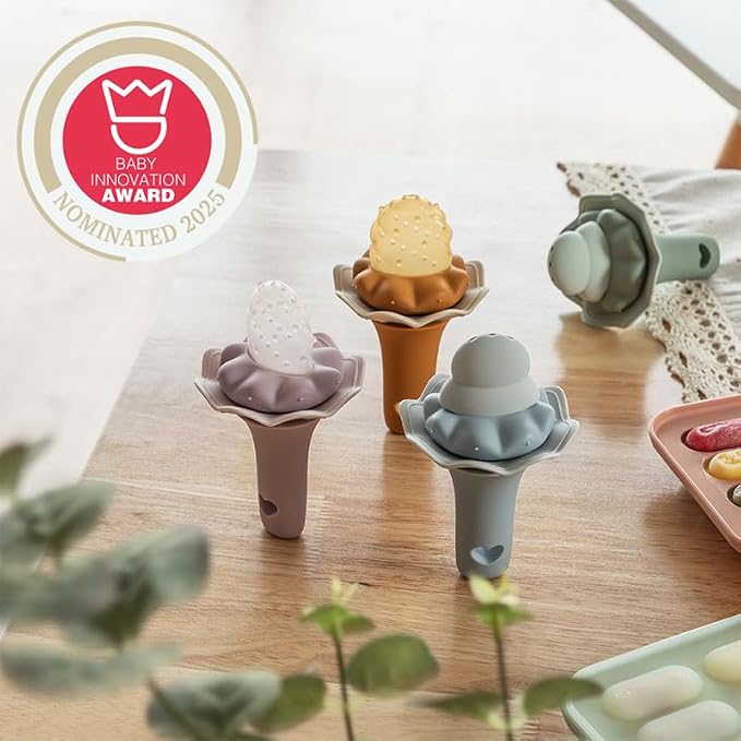 Moonkie Baby Fruit Feeder with Freezer Tray, BPA Free Silicone Food Feeder - Image 9