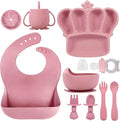 Silicone Baby Feeding Set 10 Pcs Baby Led Weaning Supplies Suction Bowl Divided by BXLL