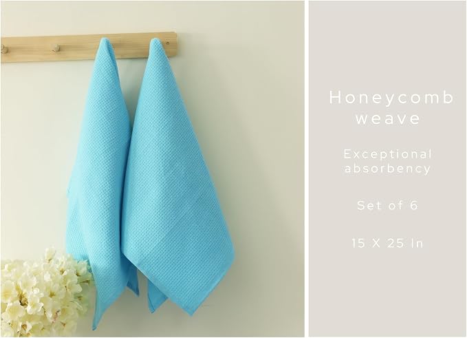 PurpleEssences Waffle Weave Kitchen Towel, 100% Cotton - Image 3