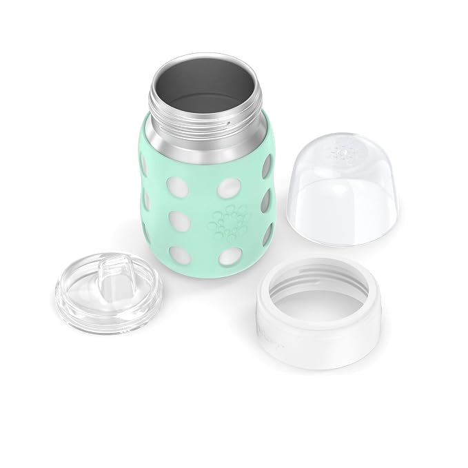Lifefactory 8-Ounce Stainless-Steel Vacuum-Insulated Wide-Neck Baby Bottle - Image 4
