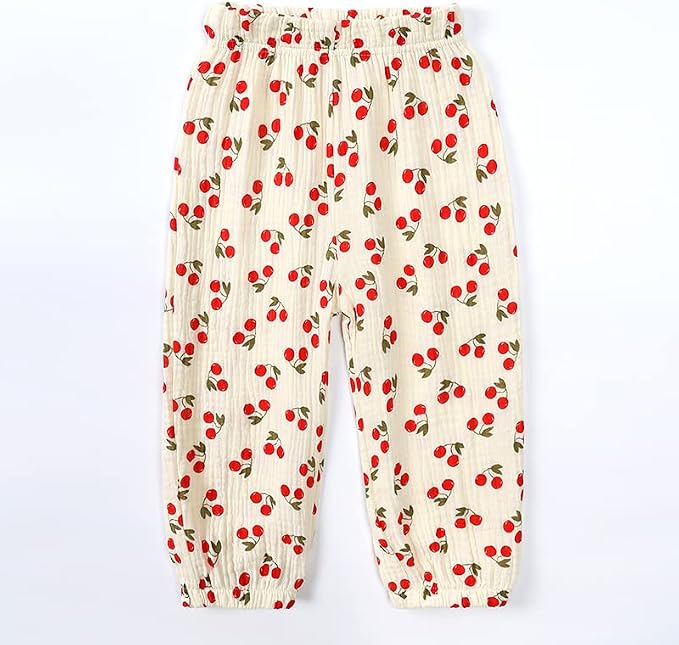 MYGBCPJS Baby Boys Girls Cotton Linen Trousers Kids Casual Ankle Pants Loose - Image 5