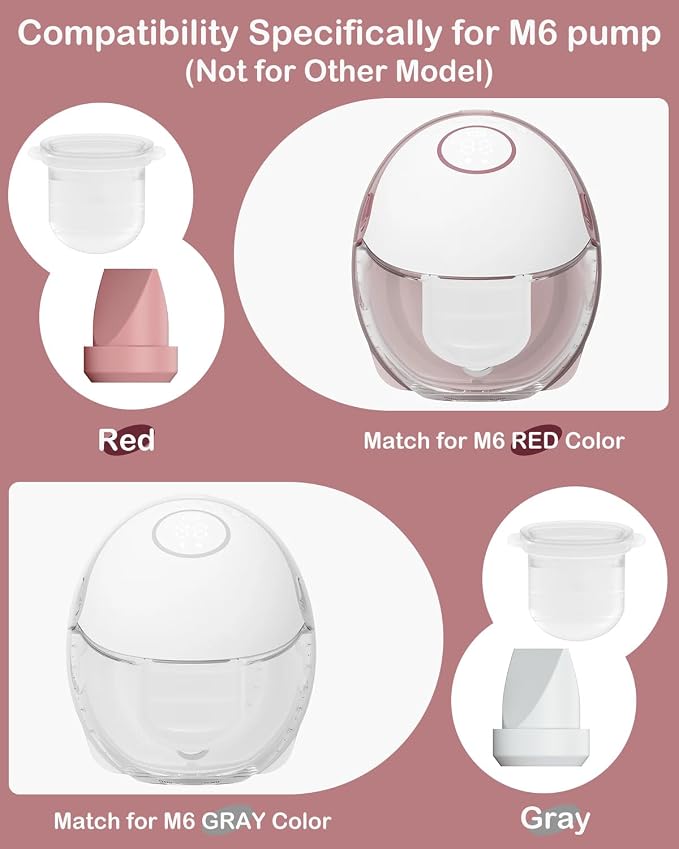 8PC M6 Breast Pump Replacement Accessories, Including 6pcs Duckbill Valve and - Image 2
