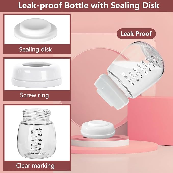 Full Breast Pump Parts with 21mm Oval Soft Rim Flanges and Wide-Mouth Base - Image 7