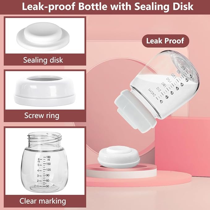 Full Breast Pump Parts with 17mm Oval Soft Rim Flanges and Wide-Mouth Base - Image 7