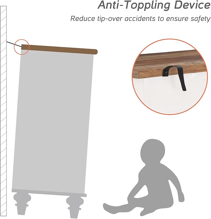 WAMPAT White Dresser for Bedroom - Image 7