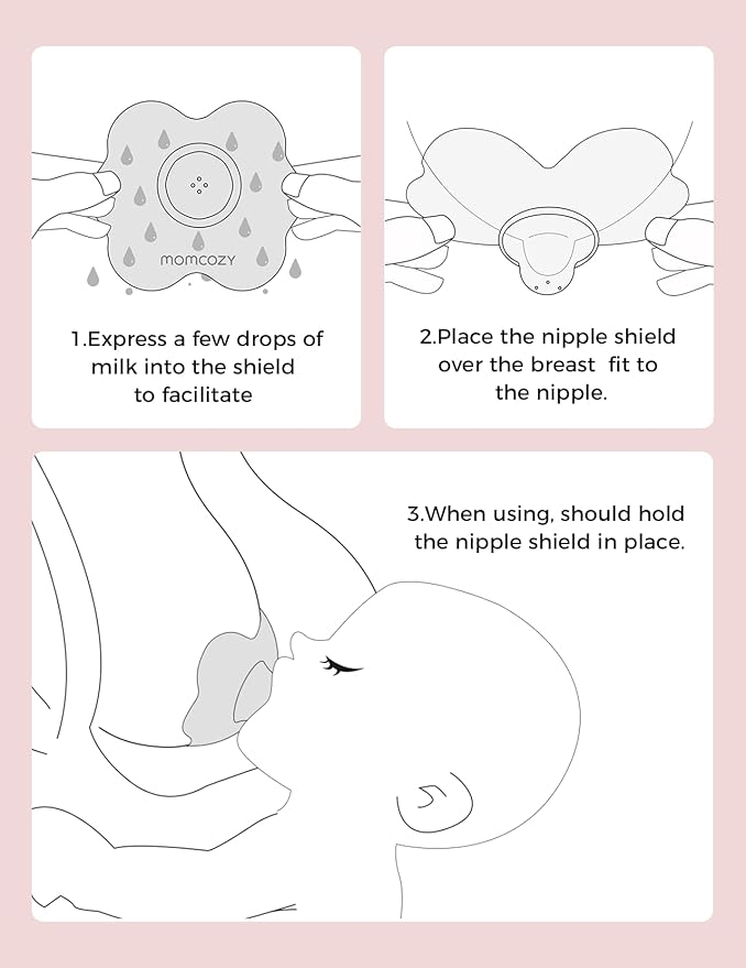 Momcozy Nipple Shield, Floral Contact Nipple Shield - Image 6