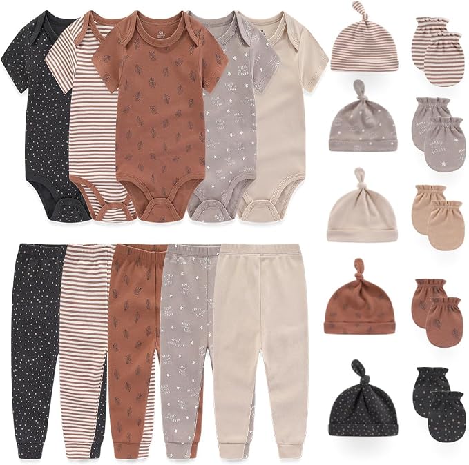 Kiddiezoom Unisex Baby Layette Essentials Giftset Clothing Set 19-Piece by Kiddiezoom