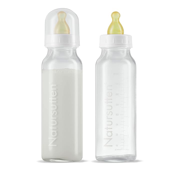 Natursutten Anti-Colic Glass Baby Bottle 2-Pack - 8 oz by Natursutten%C2%AE