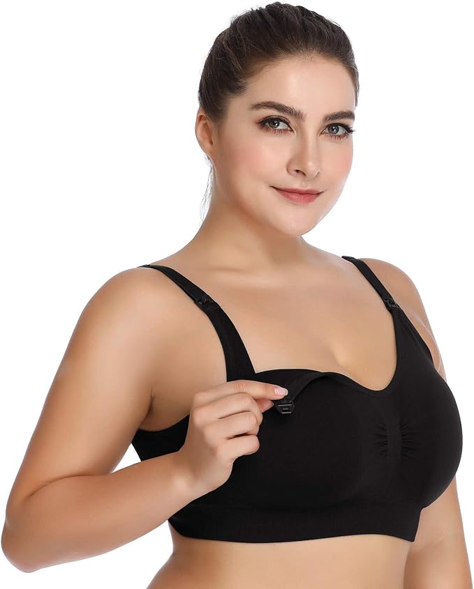 Lataly Womens Seamless Nursing Bra Sleeping Maternity Bralette - Image 5