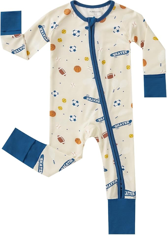 pureborn Baby Infant Boys Girls Sleeper Snug Fit Viscose from Bamboo Pajamas by pureborn