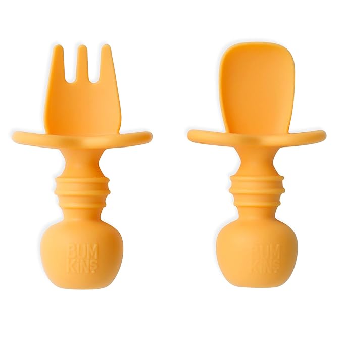 Bumkins Baby Utensils Set, Chewtensils Silicone Spoons by Bumkins