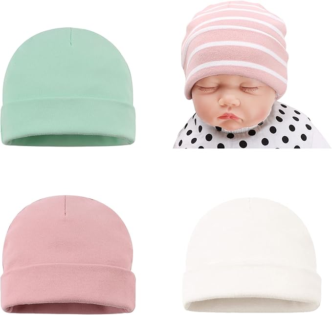 Bamery Cotton Baby Girl Hat Preemie Boys Beanie Newborn Hospital Hats Winter by Bamery