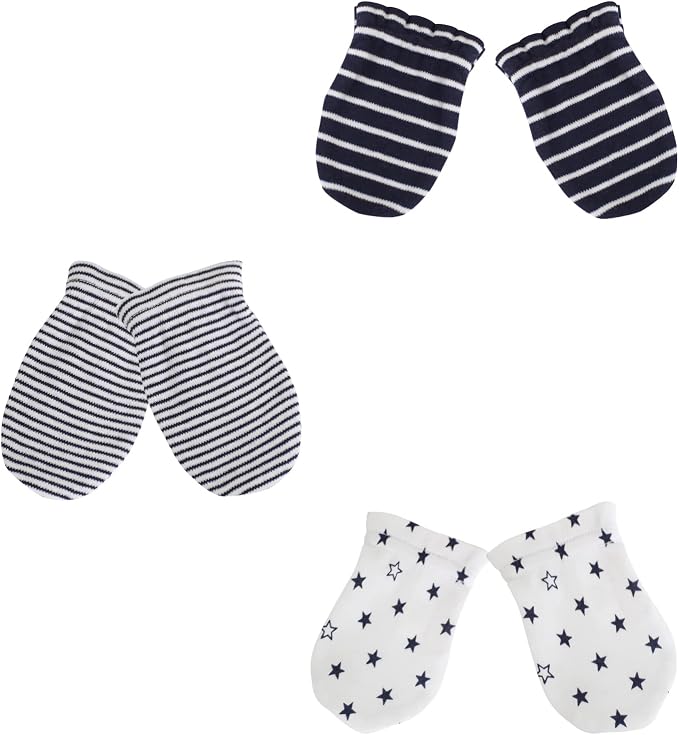 Baby Hat and Mittens Set Newborn Baby Hats Caps - Image 3