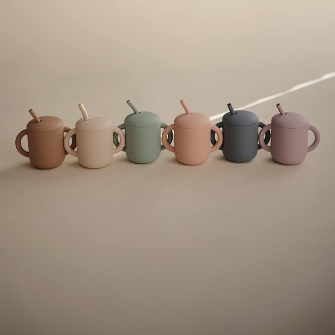 mushie 100% Silicone Training Cup & Straw - Image 3