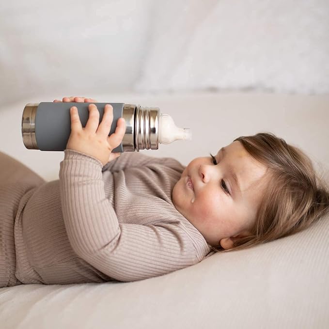 Pura Kiki 9oz/260ml Stainless Steel Insulated Sippy Bottle w/Sleeve, - Image 8