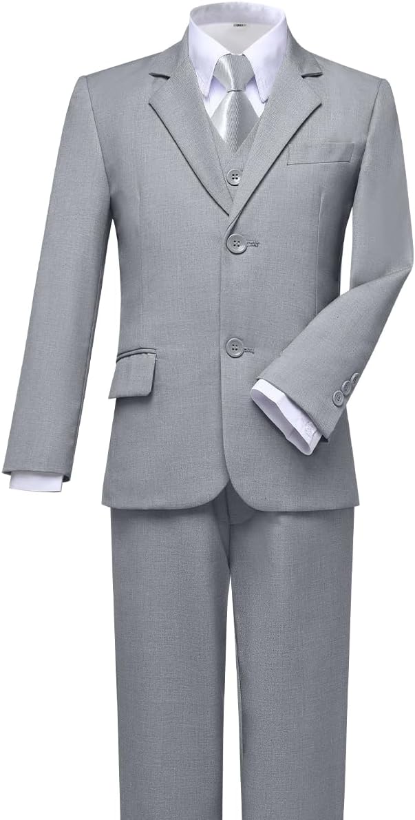 Visaccy Boys Suits Slim Fit Dress Clothes Ring Bearer Outfit - Image 5