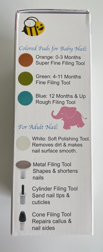 Rechargeable 22 in 1 Baby Nail Trimmer, Usage Labeled Case, 13 Extra - Image 11