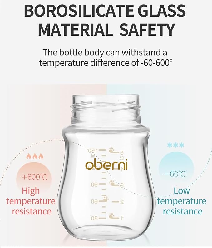 Glass Baby Bottles, Anti Colic Breastfeeding Bottle - Image 4