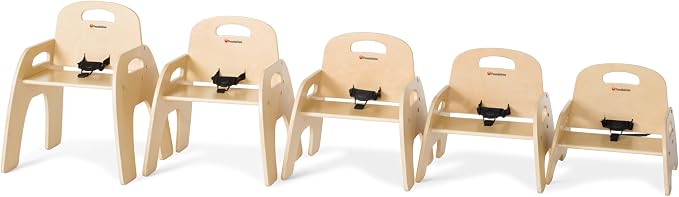 Foundations Simple Sitter 13” Low Wood Feeding Chairs, Wide No-Tip Base - Image 7