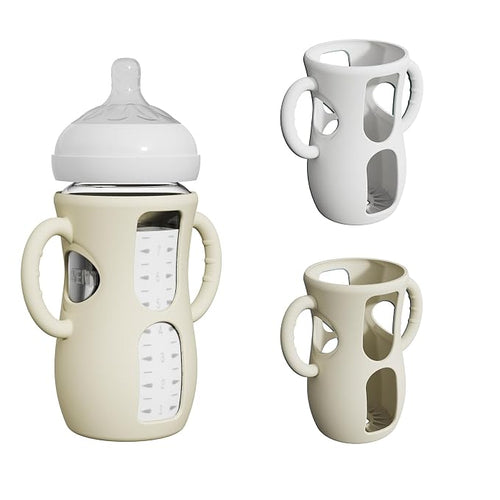 2 Pack Silicone Sleeves for Avent Natural Glass Bottles, Anti Breakage Baby by AYHIT