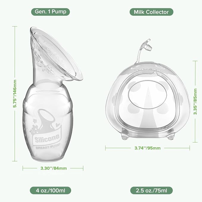 haakaa Manual Breast Pump for Breastfeeding 4oz/100ml and Ladybug Milk - Image 8