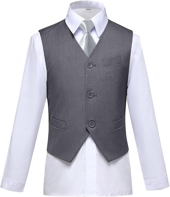 Visaccy Boys Suits Slim Fit Dress Clothes Ring Bearer Outfit - Image 3
