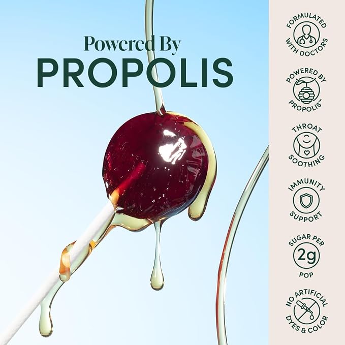 Beekeeper's Naturals Kids Throat Soothing Lollipops, Mixed Berry & Elderberry - Image 4
