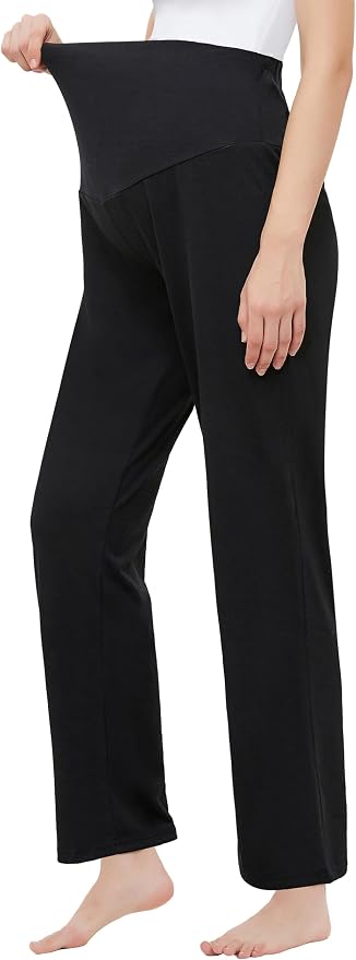 Women's Maternity Pants Casual Loose Wide/Straight Leg Comfy Palazzo Lounge - Image 3