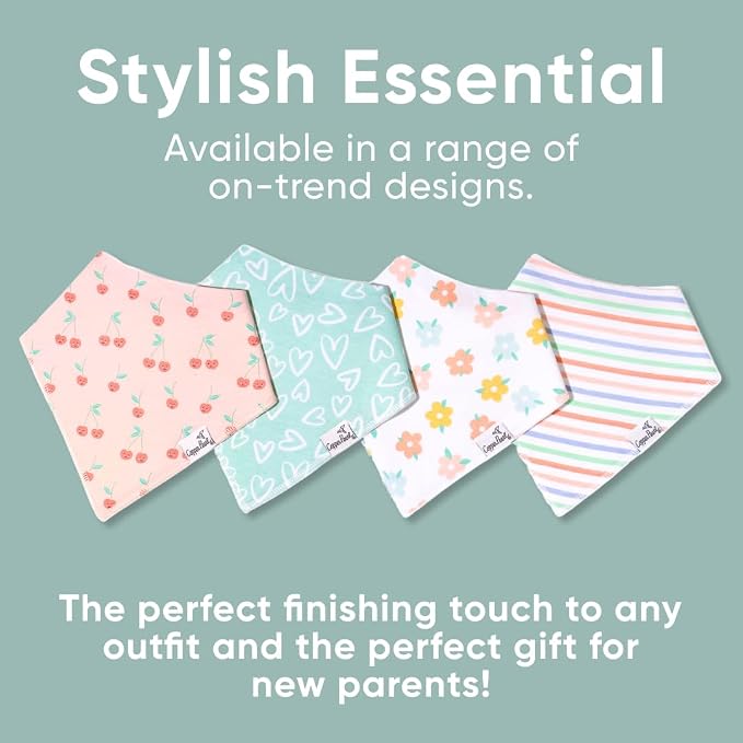 Copper Pearl 4 Pack Soft Cotton Baby Bibs - Image 6