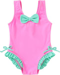 YOUNGER TREE Toddler Swimsuit Girl Cute Stripe One-Piece Ruffle Swimwear Baby by YOUNGERTREE