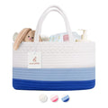 luxury little Diaper Caddy Organizer, Large Cotton Rope Nursery Basket by LuxuryLittle