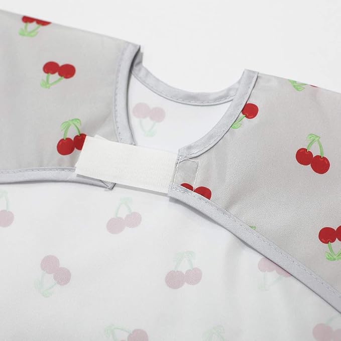 Short Sleeve Waterproof Bib for Toddlers – Feeding Apron for Mealtime, - Image 3