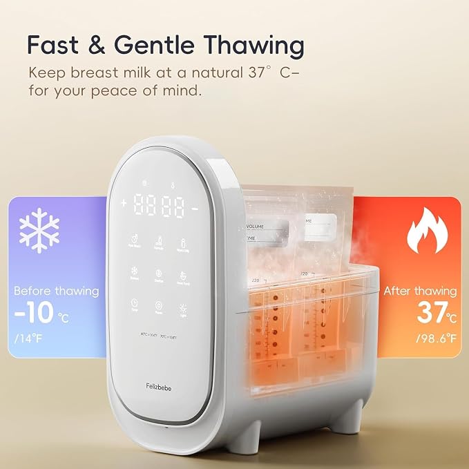 Bottle Warmer for Breastmilk, 11-in-1 Double Bottle Warmer Large Touchscreen - Image 9