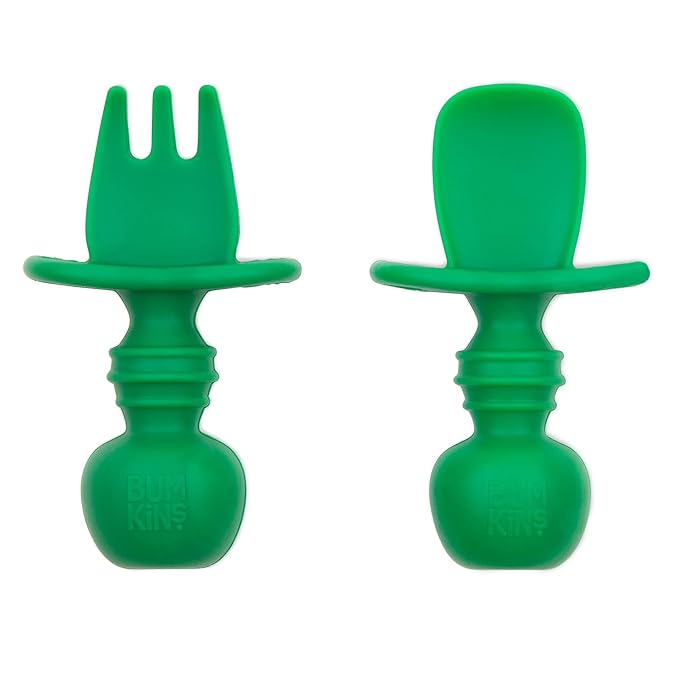 Bumkins Baby Utensils Set, Chewtensils Silicone Spoons by Bumkins