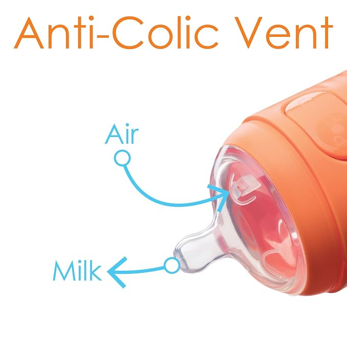 PopYum 9 oz Orange Anti-Colic Formula Making/Mixing/Dispenser Baby Bottles - Image 4