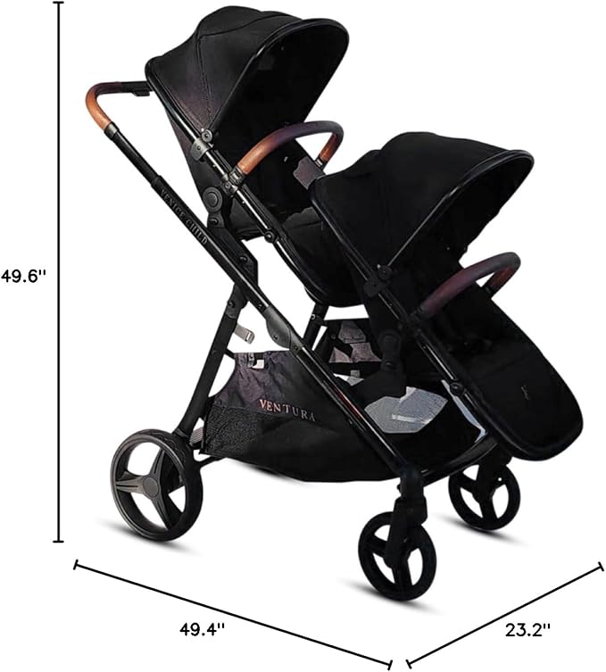 Venice Child Midnight Ventura Single to Double Sit-and-Stand Stroller & 2nd - Image 10